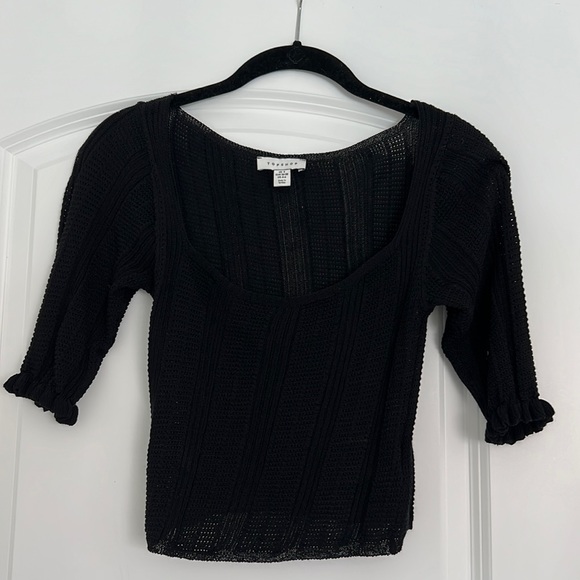 Topshop Tops - TOPSHOP / 3/4 Sleeve Knit Top - S